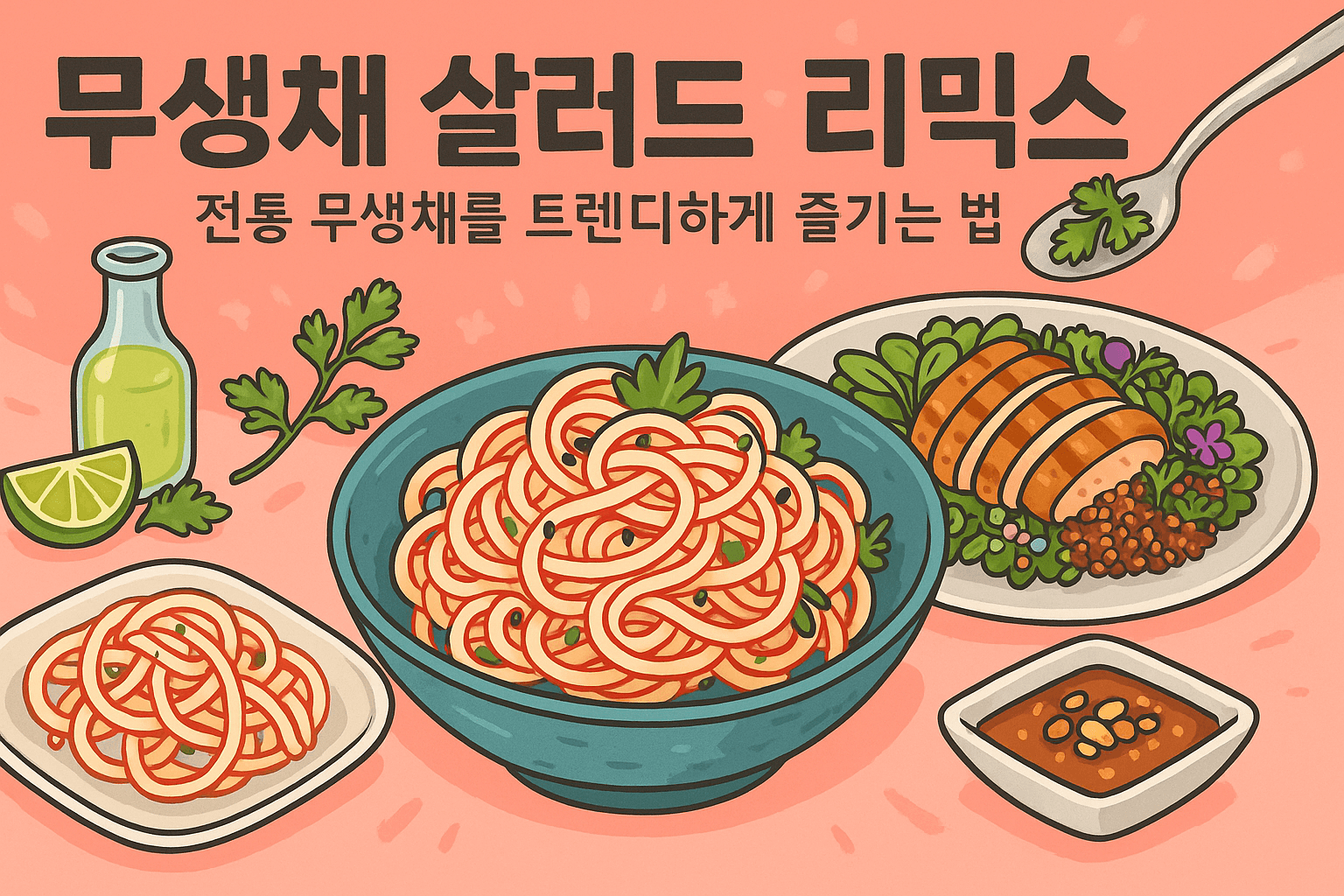 무생채 샐러드 리믹스: 전통 무생채를 트렌디하게 즐기는 법