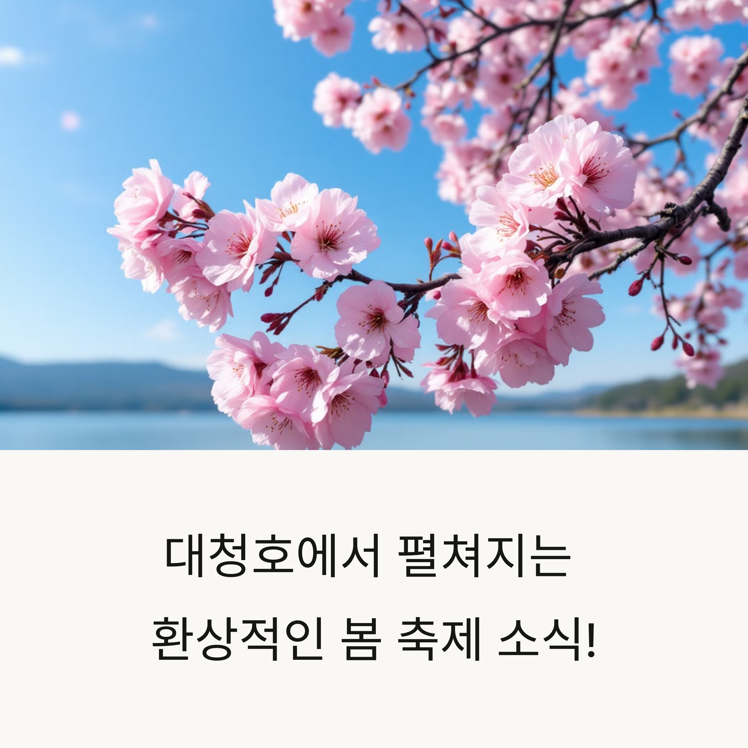 대청호벚꽃, 봄꽃명소, 대전가볼만한곳, 벚꽃축제, 벚꽃개화시기, 로하스길