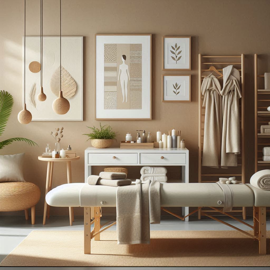 피부,체형관리 샵 배경