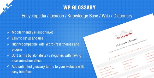 워드프레스 용어집 플러그인 - WP Glossary (백과사전, 용어사전 등)