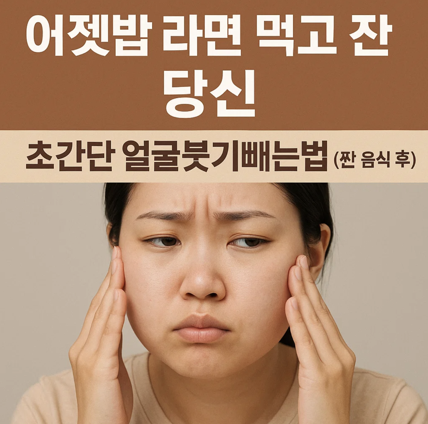 어젯밤 라면 먹고 잔 당신, 초간단 얼굴붓기빼는법 (짠 음식 후)