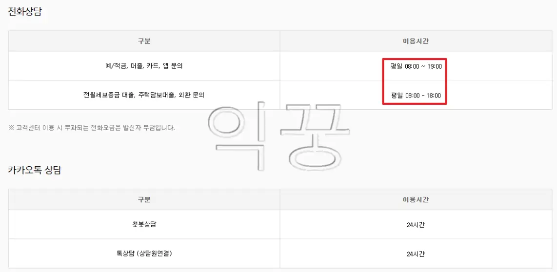 카카오뱅크 점검시간 및 이체한도, 입출금 수수료 총정리5
