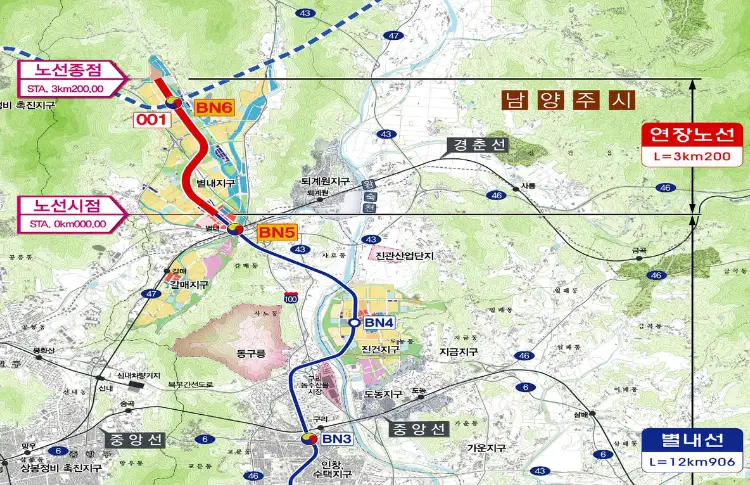 별내선-연장구간-진접선-연결