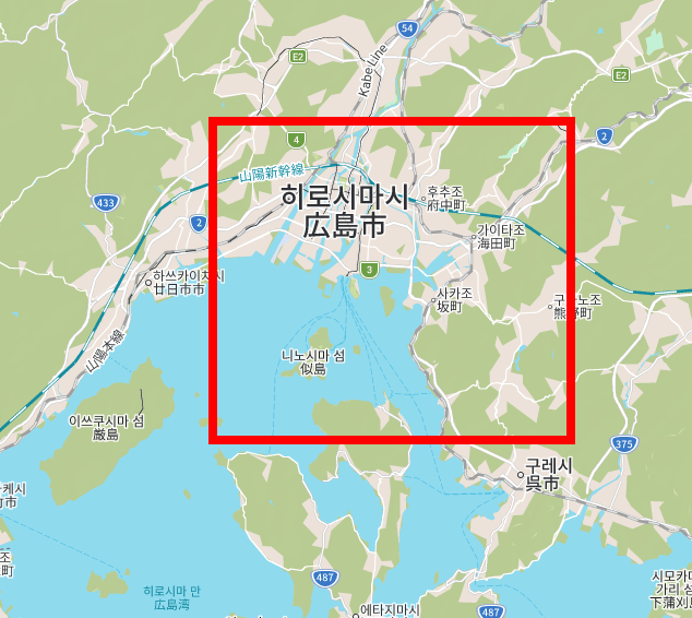 일본지도 한글판 한눈에 보기