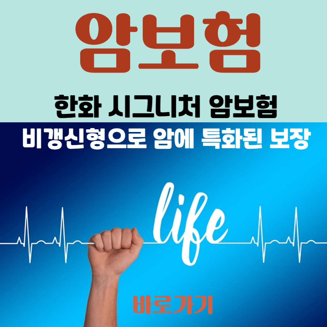 비갱신형 한화 시그니처암보험 : 암에 특화된 보장