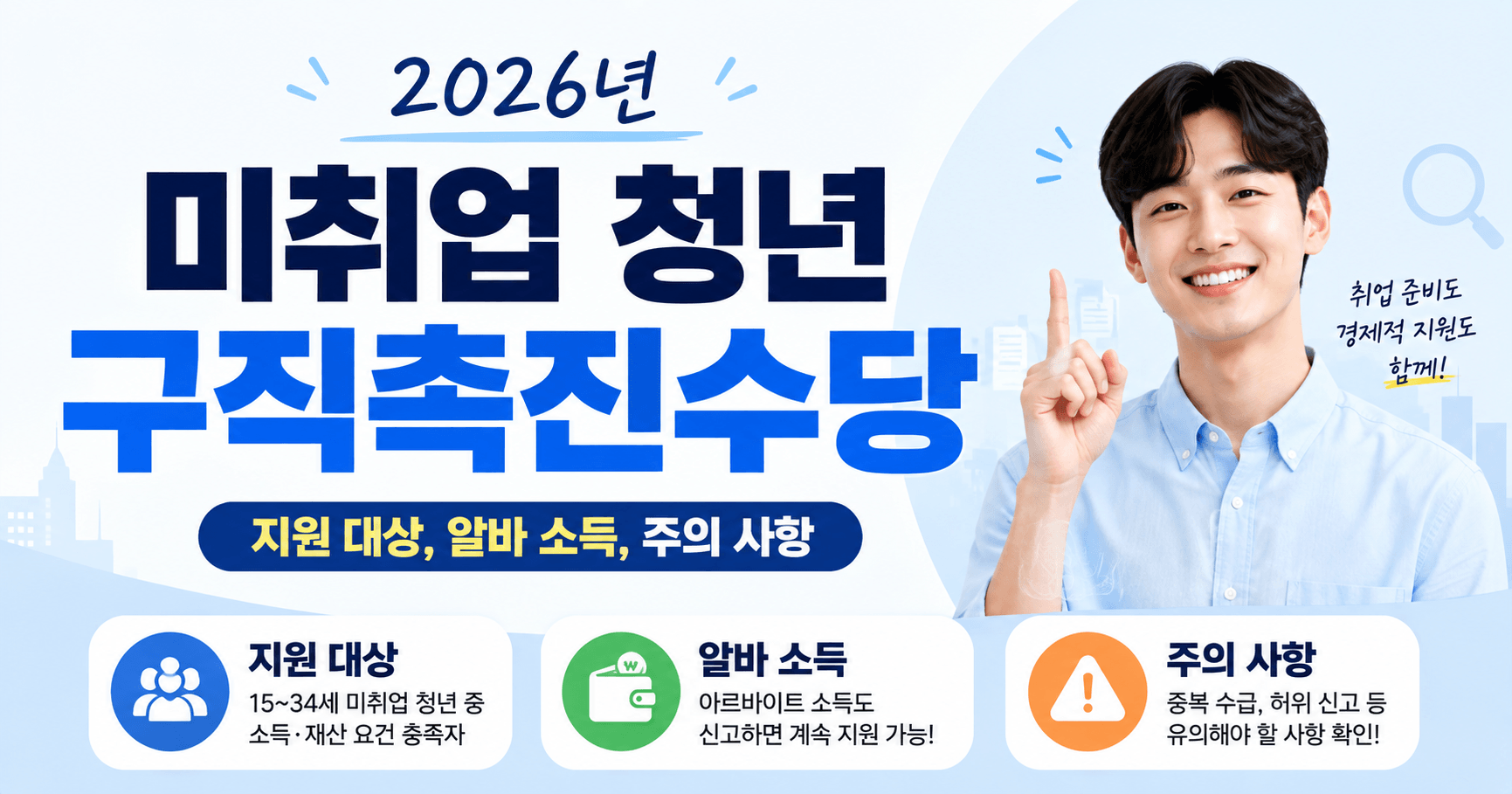 2026년 미취업 청년 구직촉진수당 안내 이미지