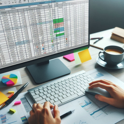 여러 가지 차트와 그래프를 포함한 엑셀 화면입니다.