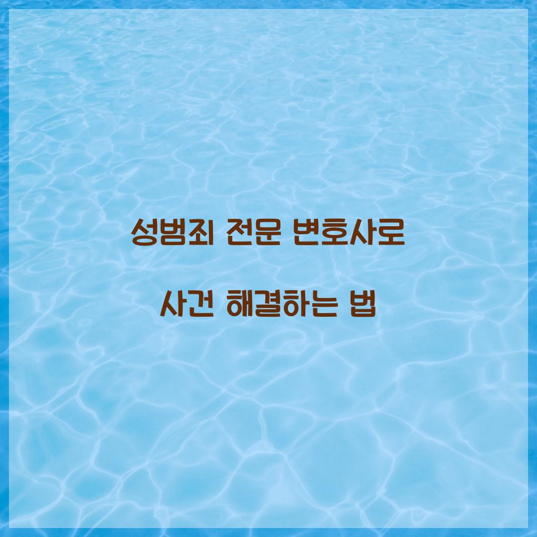 성범죄 전문 변호사