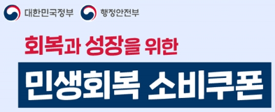 소비지원금 민생회복소비쿠폰 이미지