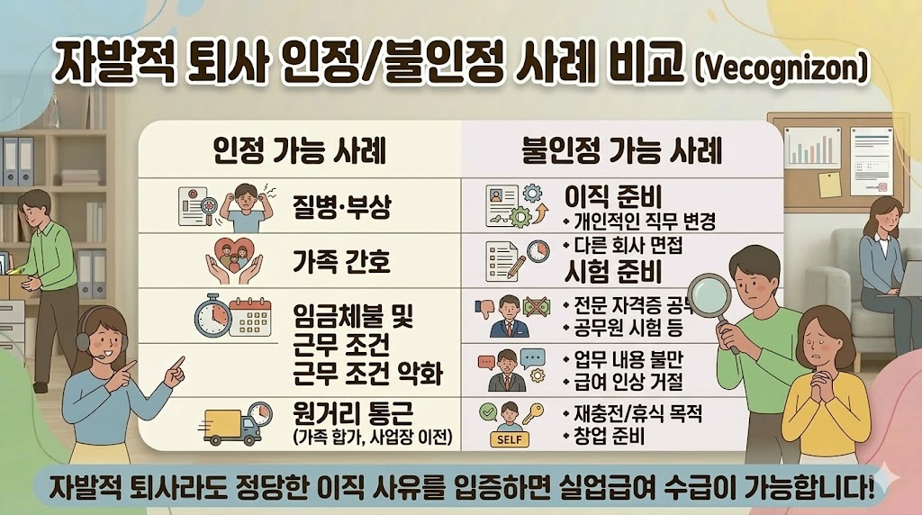 인정 가능 / 불인정 가능 사례 비교