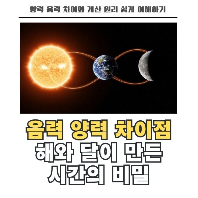해와 달의 움직임에 따른 양력과 음력의 차이점