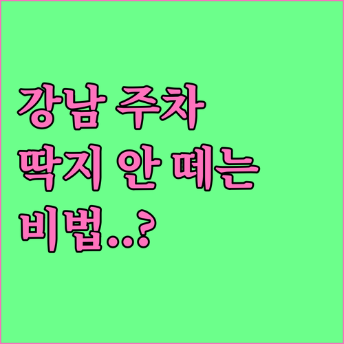 강남구 주차 단속 문자 알림 신청하기..