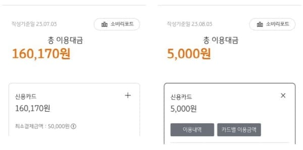 국민카드-이용내역