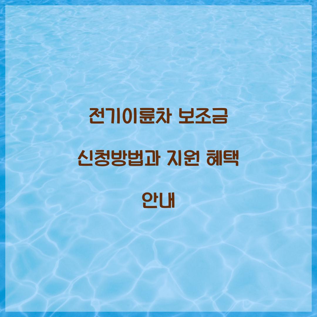 전기이륜차 보조금