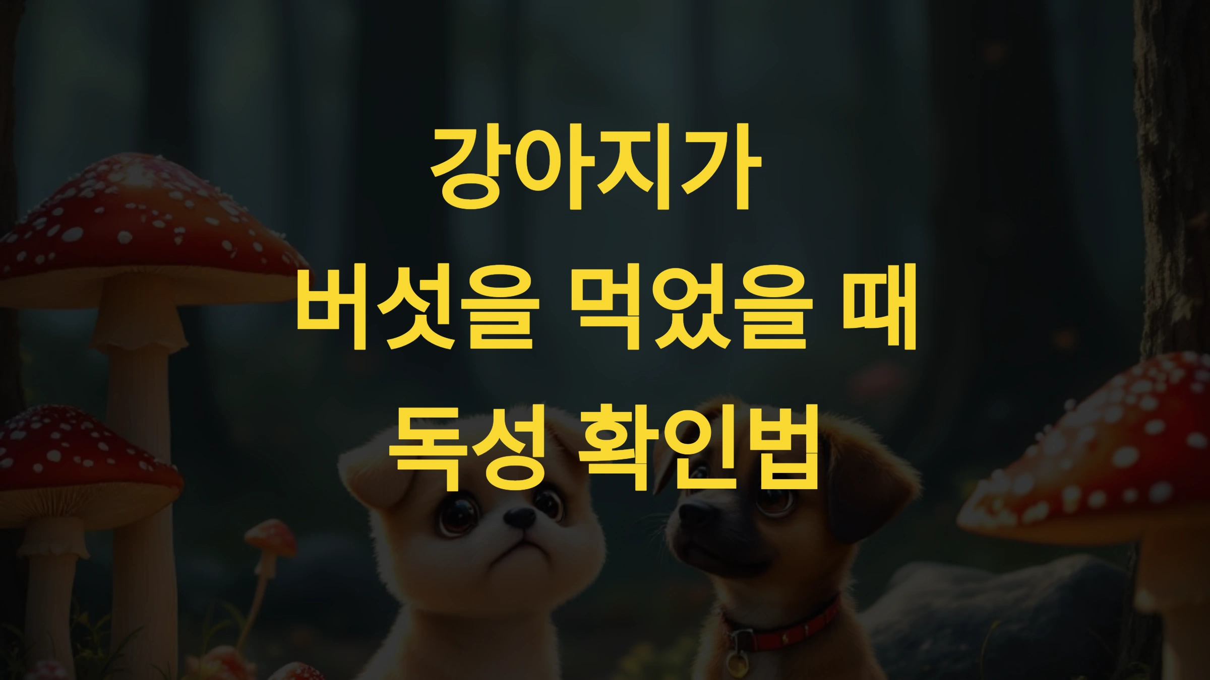강아지가 먹을 수 있는 안전한 버섯