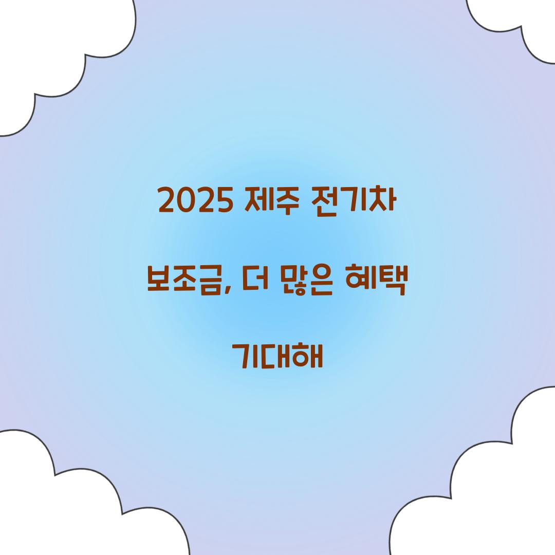 제주 전기차 보조금
