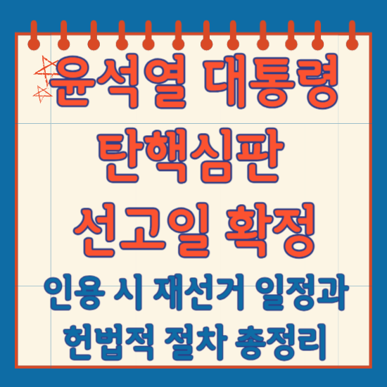 윤석열 대통령 탄핵심판 선고일 확정