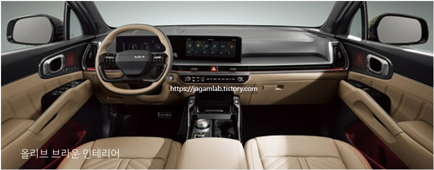 2026 쏘렌토 하이브리드 올리브 브라운 내장 컬러