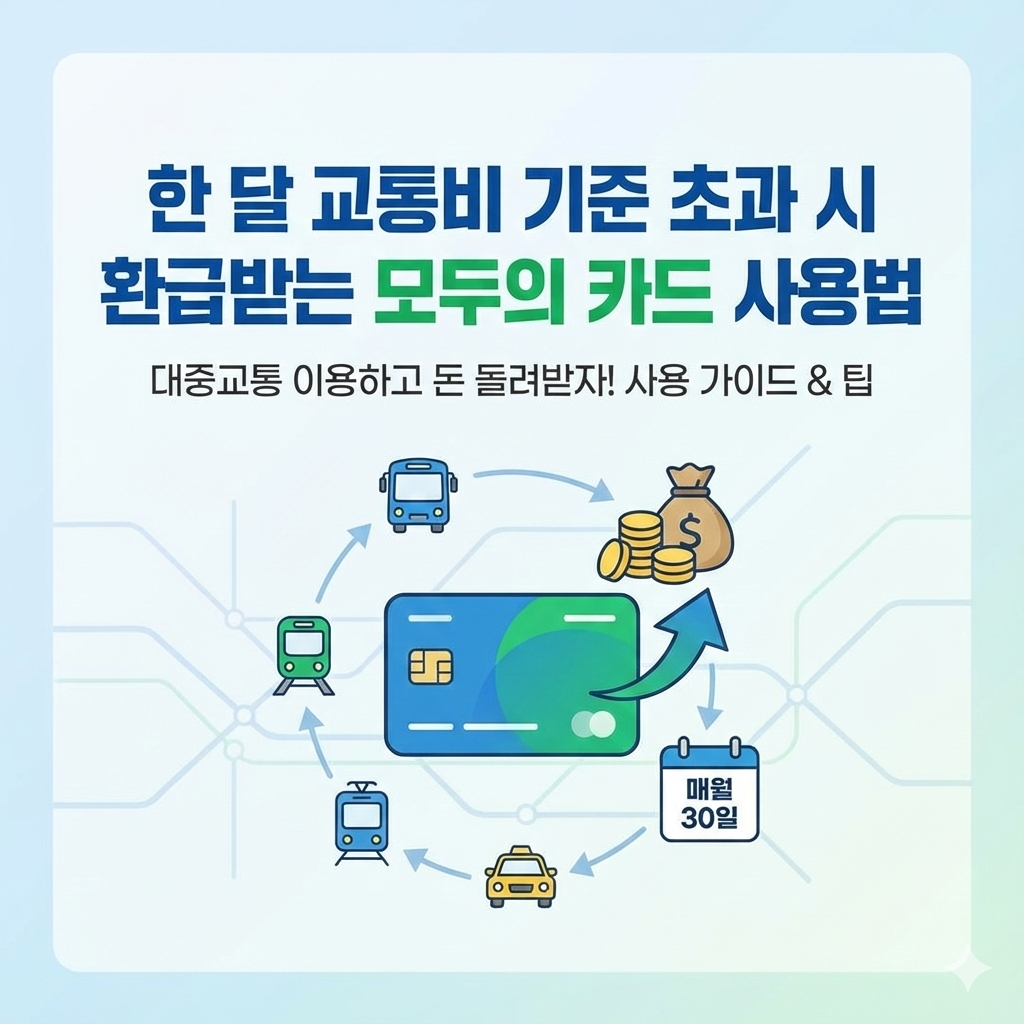 한 달 교통비 기준 초과 시 환급받는 모두의 카드 사용법