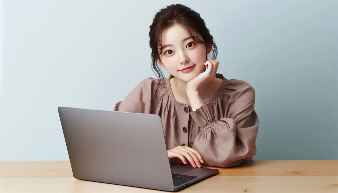 에어드랍-뜻을-알아보고-가상자산-관리하는-여성의-모습