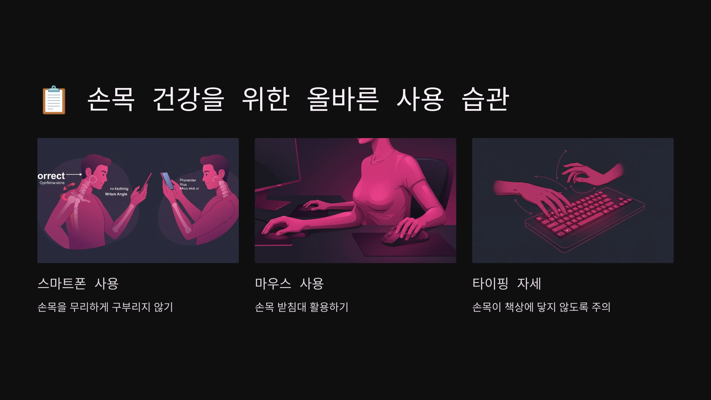 📋 손목 건강을 위한 올바른 사용 습관