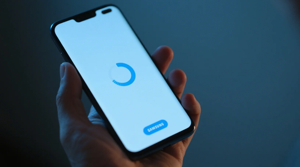 결제가 중단된 삼성페이 스마트폰 화면