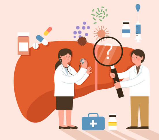 간 건강에 대한 필요성을 강조하는 포스터