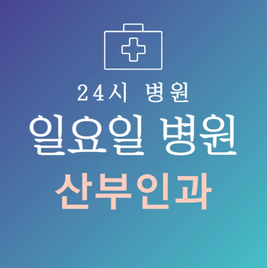 일요일-산부인과-문여는곳-주말에-진료하는-24시간-산부인과-일요일-진료-병원