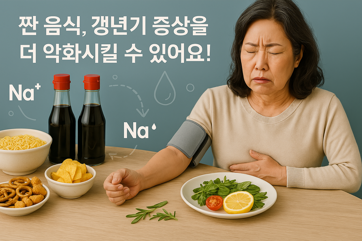 갱년기에 피해야 할 음식 : 고염분 식품