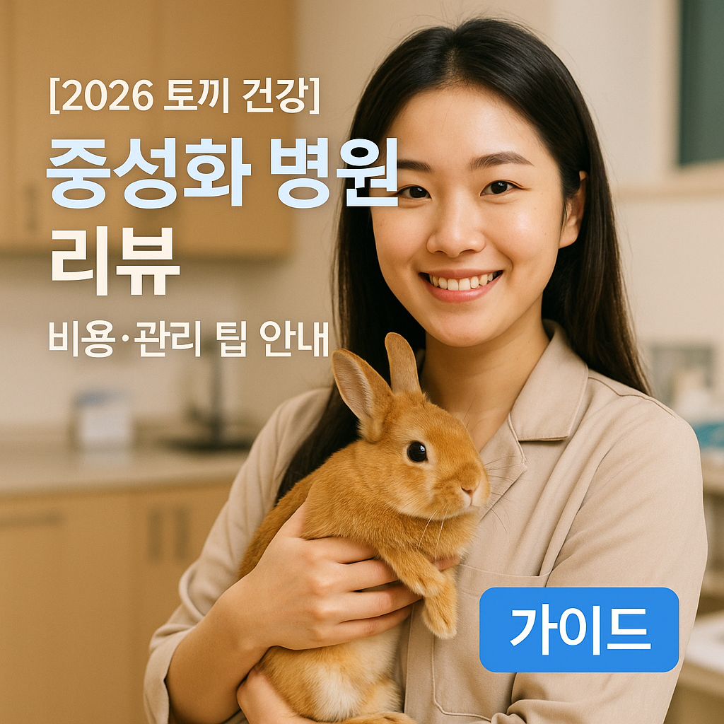 [2026 토끼 건강] 중성화 병원 리뷰 ｜ 비용&middot;관리 팁 안내
