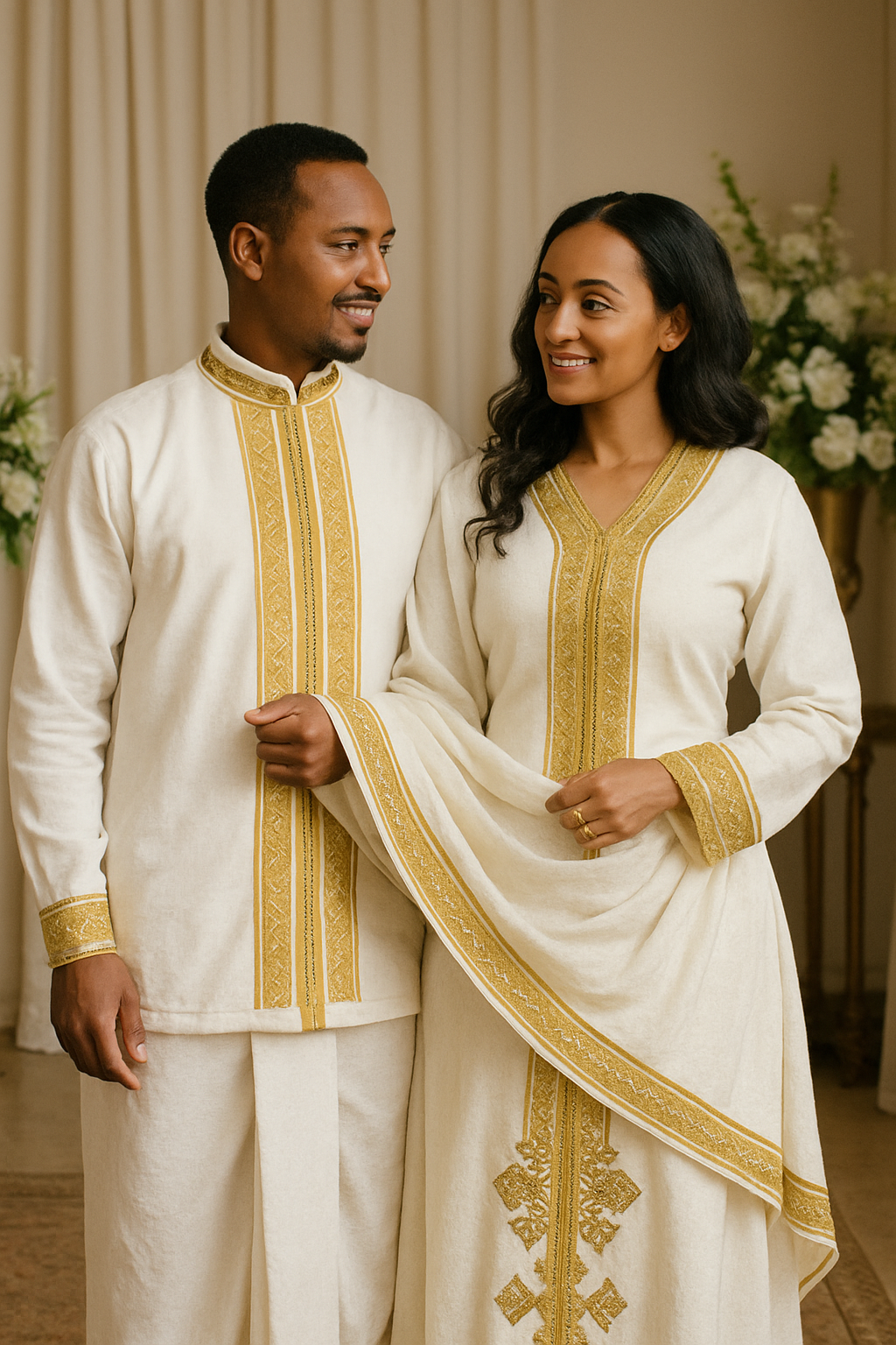 에티오피아 결혼식의 전통 남자 옷 이야기