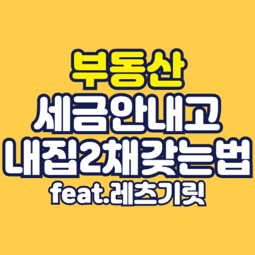 세금안내고-내집2채갖는법