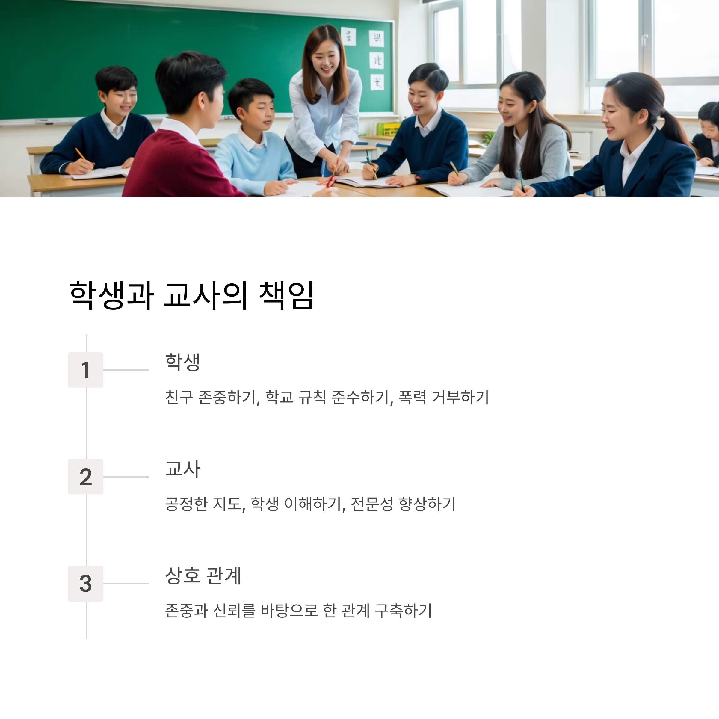 학생과 교사의 책임과 역할