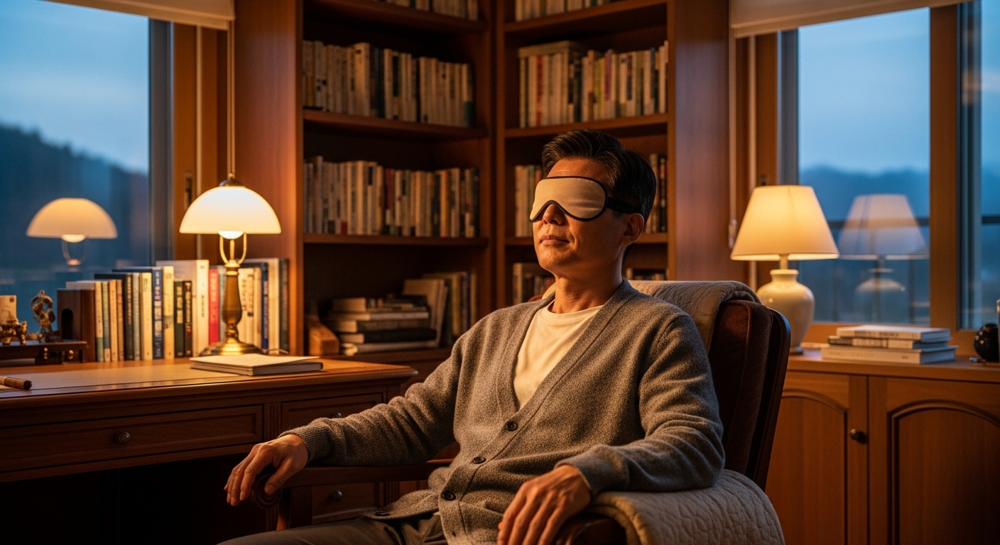 남성 눈 온찜질