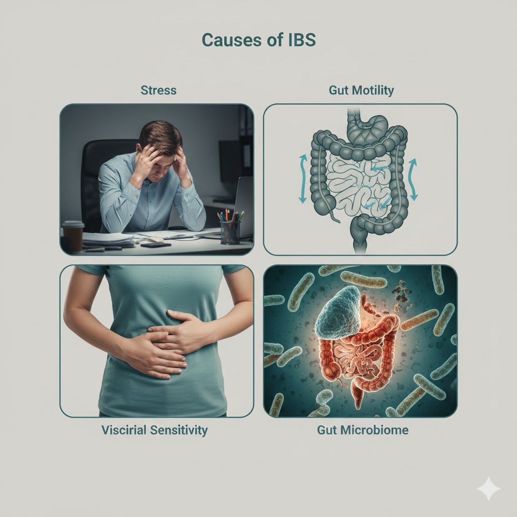 과민성대장증후군 원인 4가지 장뇌축 장운동이상 내장과민성 장내미생물