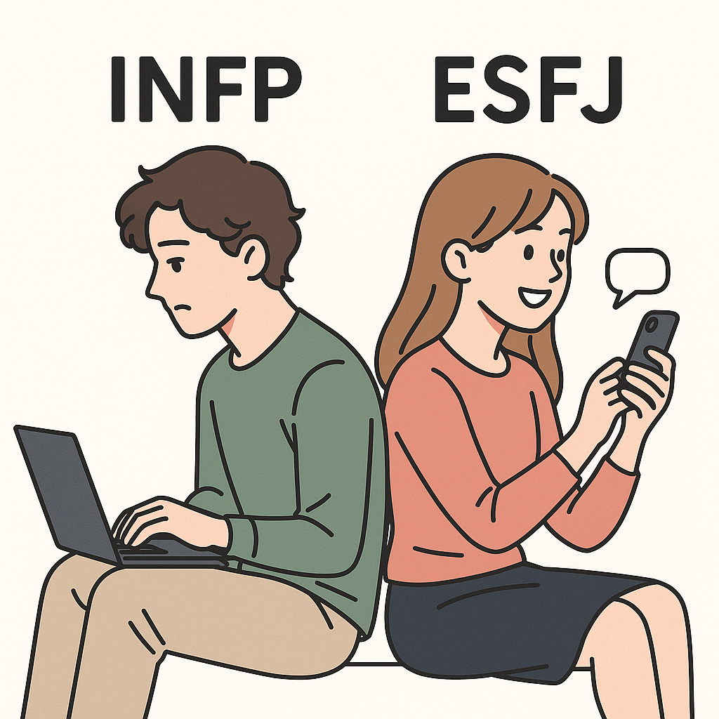INFP 남자와 ESFJ 여자, 왜 끌리고 왜 헤어질까? MBTI 궁합 완전 분석