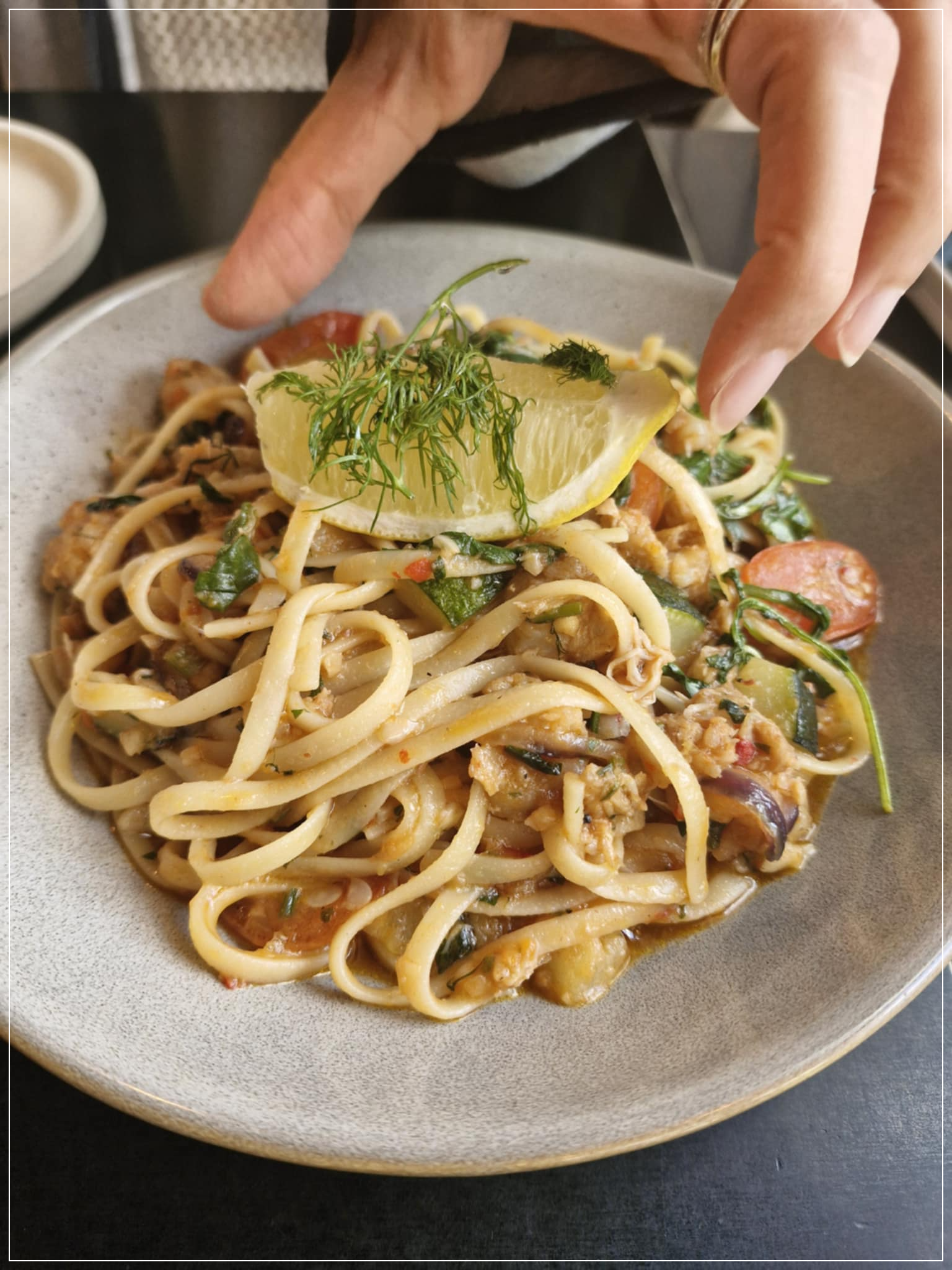 Crab &amp; Prawn Linguine ($38)