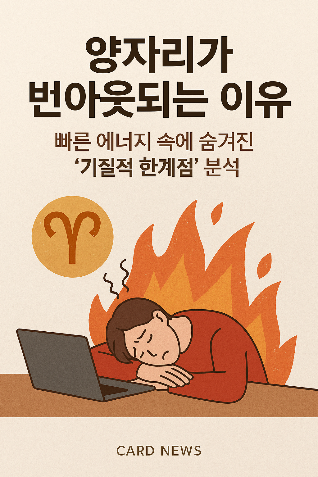 양자리가 번아웃되는 이유 &mdash; 빠른 에너지 속에 숨겨진 &lsquo;기질적 한계점&rsquo; 분석