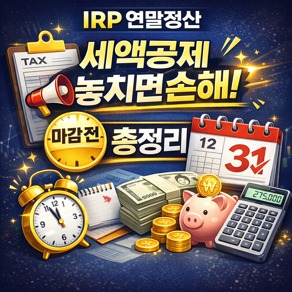 IRP 연말정산 세액공제 신청하러 가기