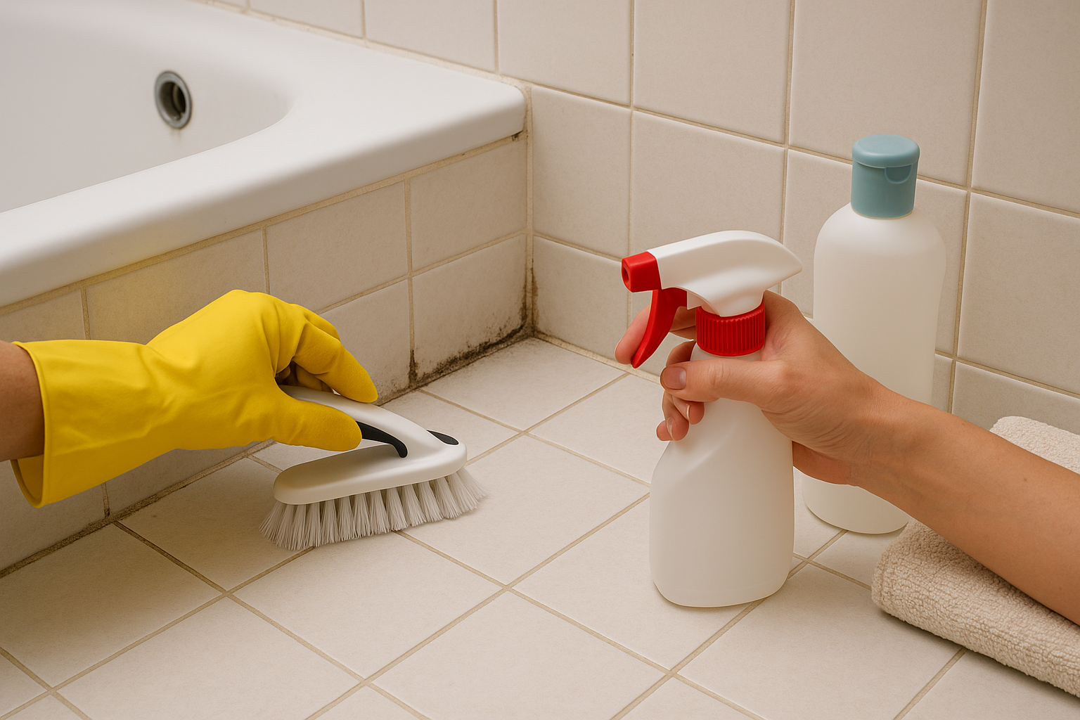 화장실 곰팡이 제거 이미지