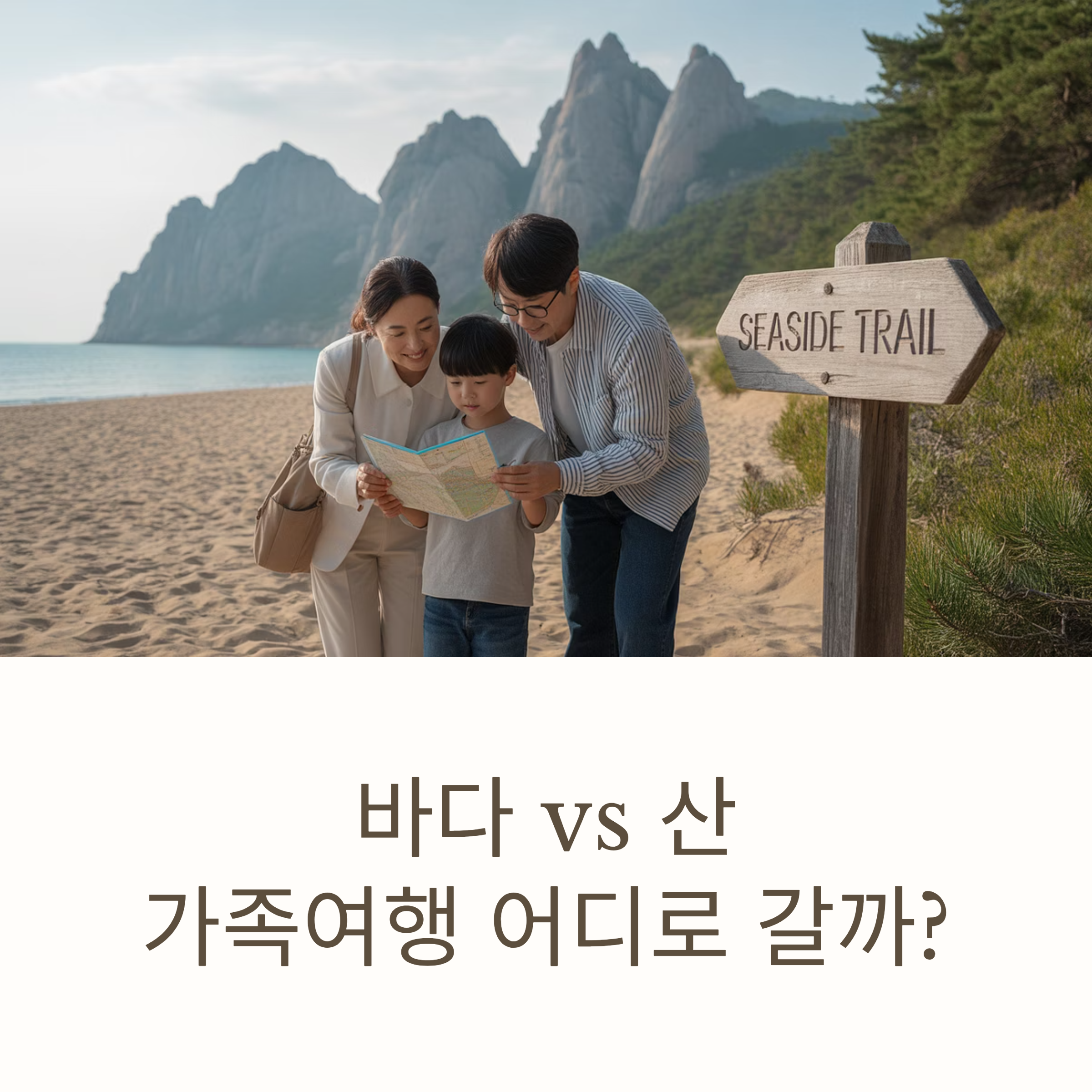 가족여행 어디로 갈까? 바다 vs 산