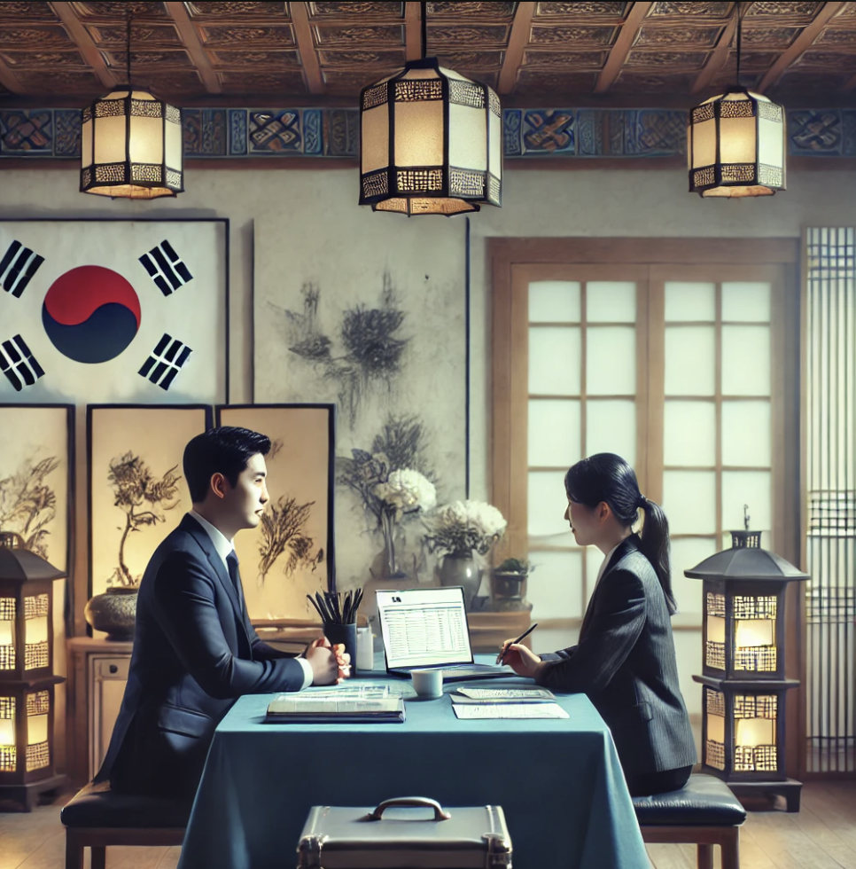 세금 상담을 진행하는 전문가와 고객의 만남