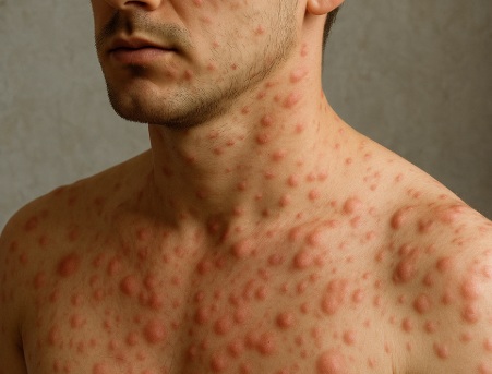 두드러기 난 모습