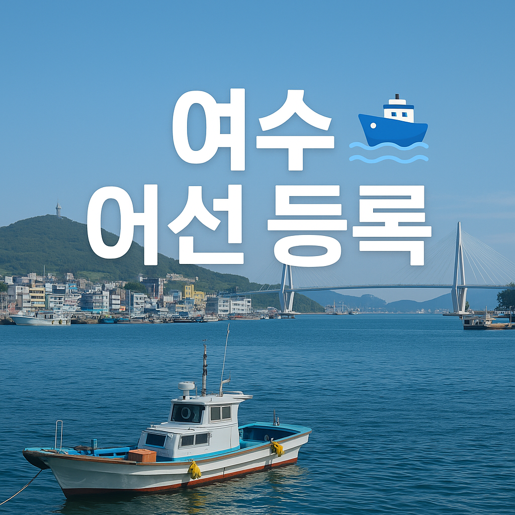 중고 낚싯배 구매 시 등록 절차 관련 사진