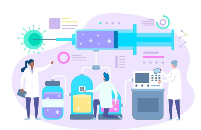 조직 검사하는 모습