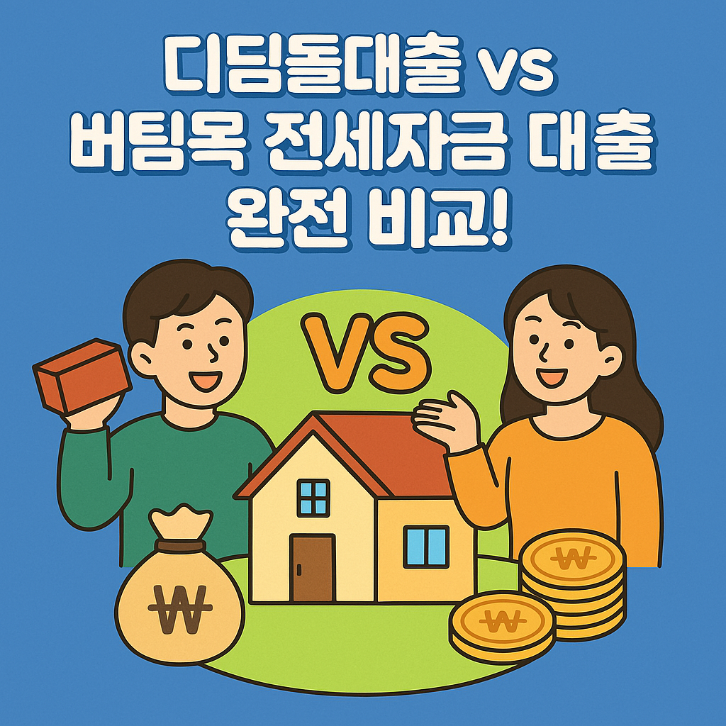 디딤돌대출 vs 버팀목 대출, 뭐가 다를까? 내 상황에 맞는 선택법!