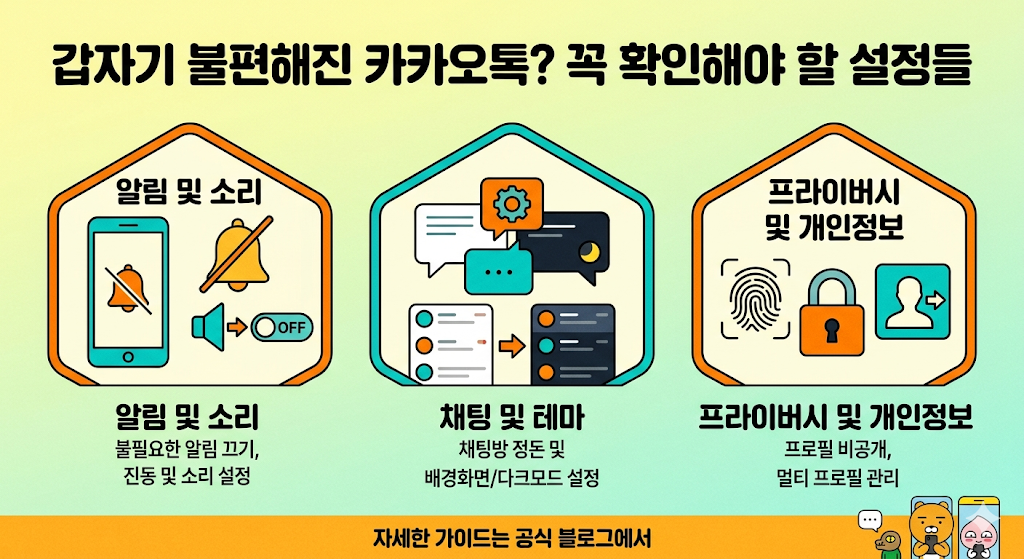 카카오톡이 갑자기 불편해졌다면 꼭 확인해야 할 설정들