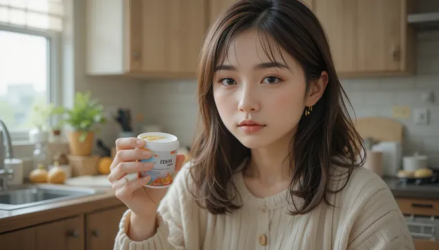 먹는 알부민 영양제 섭취 준비하는 모습