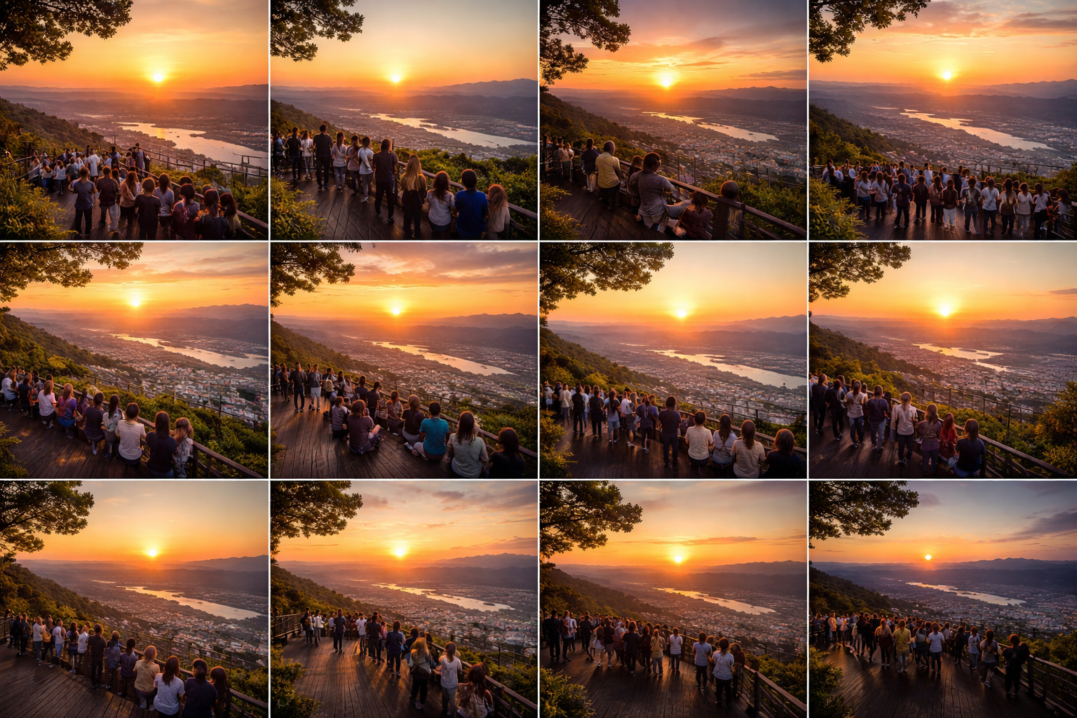 앞산 해넘이 전망대 대구일몰야경