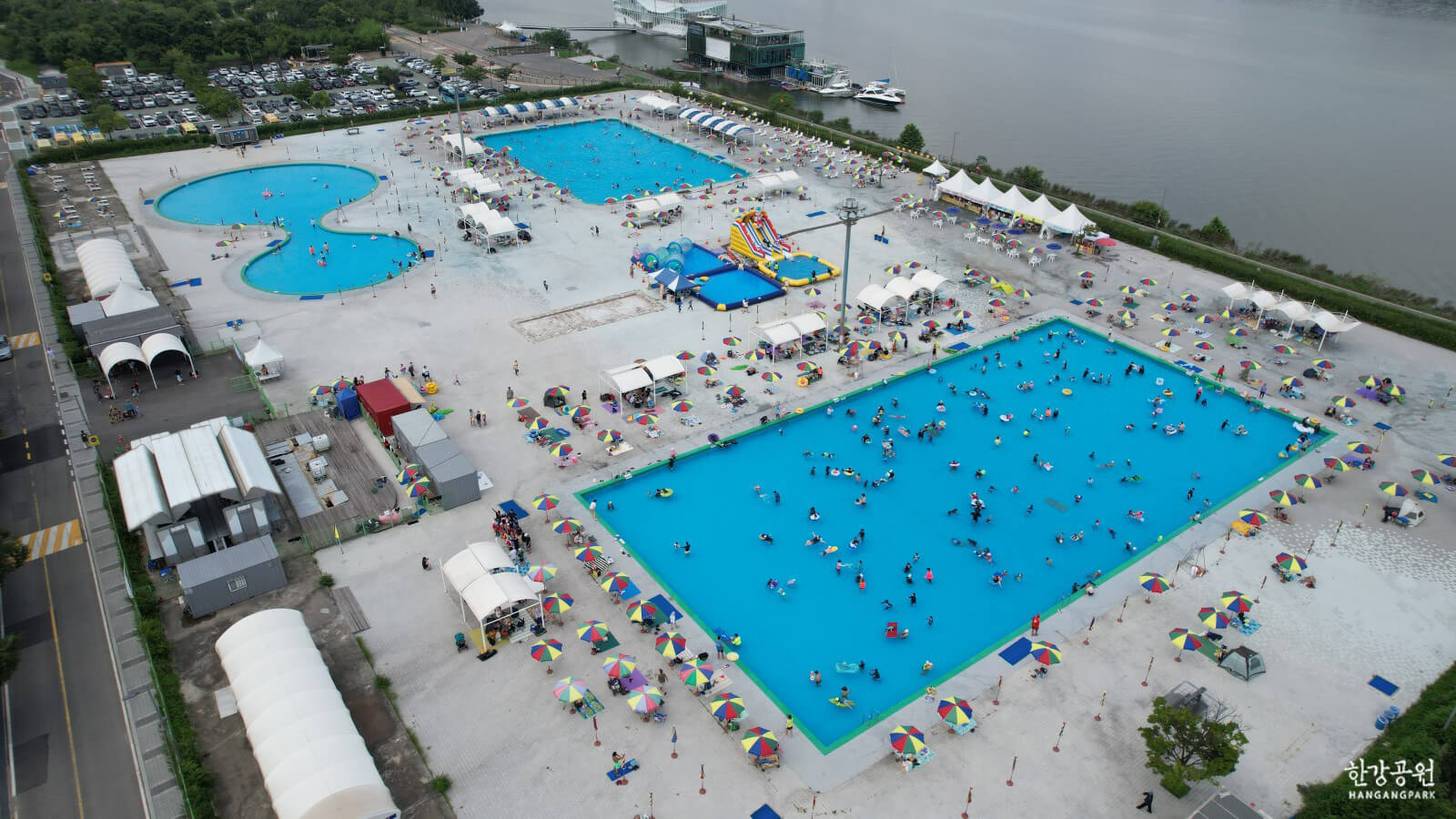 잠원 한강 수영장 드론 사진